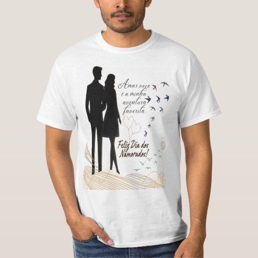 Camiseta Masculina, namorados T-shirt (Voorkant)
