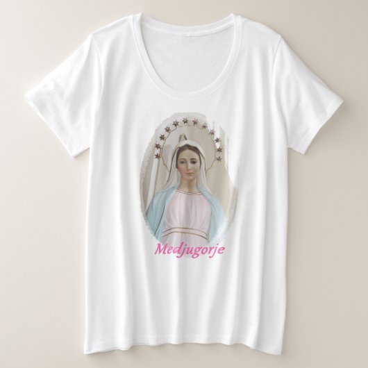 Camiseta Medjugorje Grote Maat T-shirt (Design voorkant)