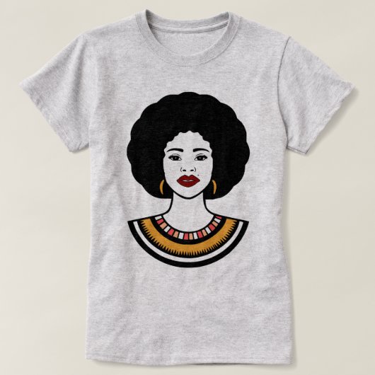 Camiseta moda afro t-shirt (Design voorkant)