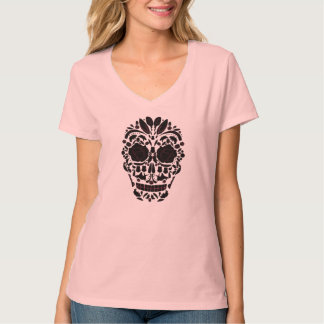 Camiseta mujer Calavera mexicana con rosas T-shirt