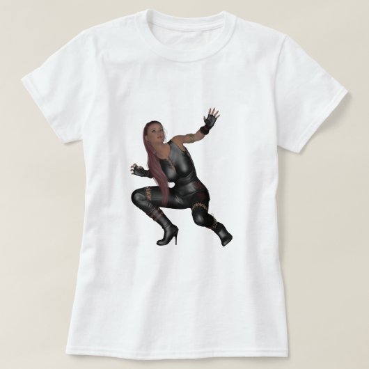 Camiseta mulher do rock t-shirt (Design voorkant)