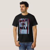 Camiseta mural war is hell sob tinta escorrendo t-shirt (Voorkant volledig)