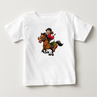 Camiseta Niña Jinete Cabalgando dibujo Animado
