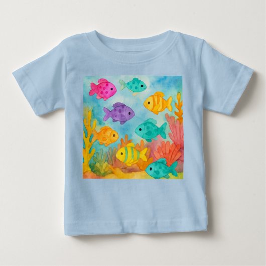 Camiseta niño peces en el arrecife (Voorkant)
