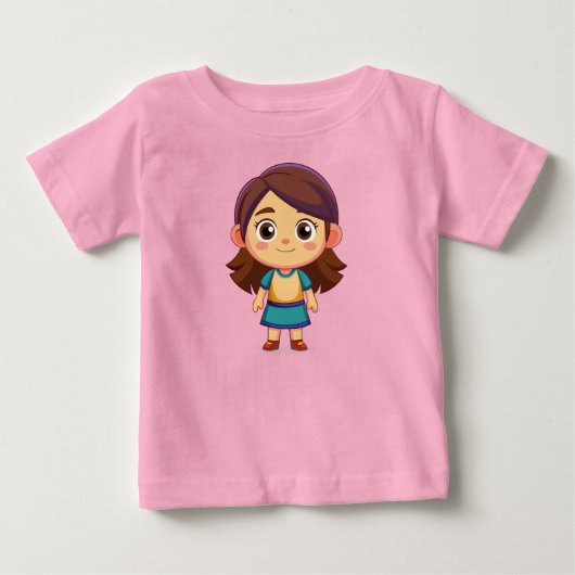 Camiseta para Bebé Muñeca Cómic (Voorkant)