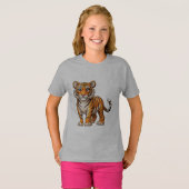 Camiseta para Niña Cachorro de Tigre T-shirt (Voorkant volledig)