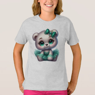 Camiseta para niña con diseño de oso t-shirt