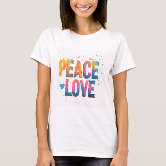 Camiseta Peace and Love T-shirt (Voorkant)