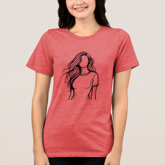camiseta personalizada Tri-Blend shirt (Voorkant)