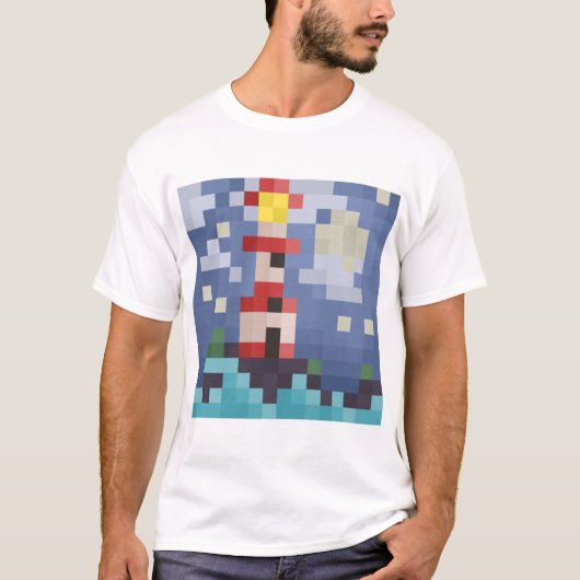 Camiseta Pixel Art - Light Tower T-shirt (Voorkant)