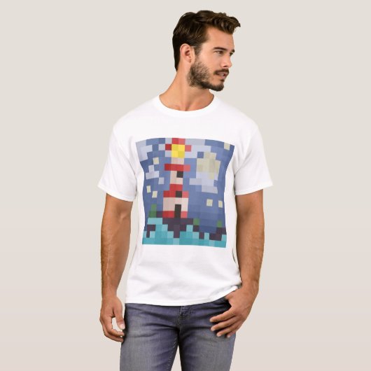 Camiseta Pixel Art - Light Tower T-shirt (Voorkant volledig)