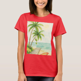 Camiseta Playa palmeras  T-shirt