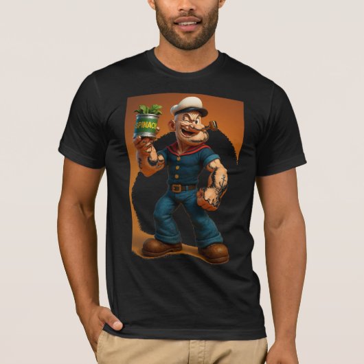 Camiseta Popeye Spinach Mode – Diseño Retro Divert T-shirt (Voorkant)