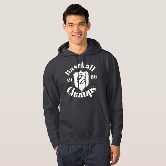 camiseta  Preta de algudao baseball ⚾️  Hoodie (Voorkant volledig)