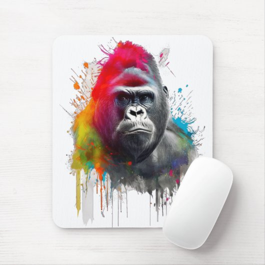 Camiseta Rey de la Selva: Majestuoso Gorila Espald Muismat (Met muis)