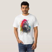 Camiseta Rey de la Selva: Majestuoso Gorila Espald T-shirt (Voorkant volledig)
