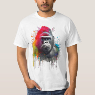 Camiseta Rey de la Selva: Majestuoso Gorila Espald T-shirt
