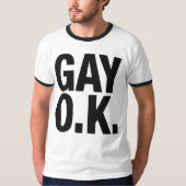Camiseta Ringer, Gay OK T-shirt (Voorkant)