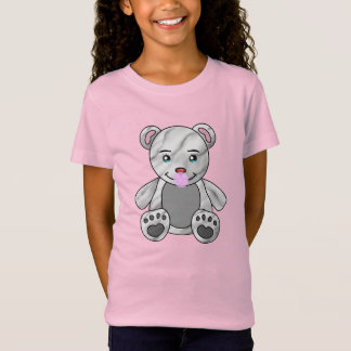 camiseta rosa infantil feminina ursinho t-shirt