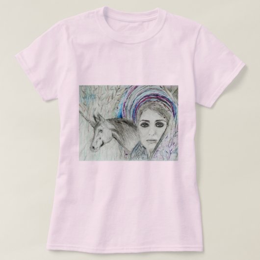 Camiseta Senhora da Magia (desenho autoral) T-shirt (Design voorkant)