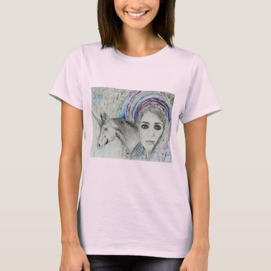 Camiseta Senhora da Magia (desenho autoral) T-shirt (Voorkant)