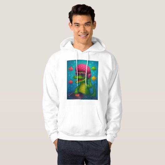 Camiseta sudadera Cocodrilo Cósmico  Hoodie (Voorkant volledig)