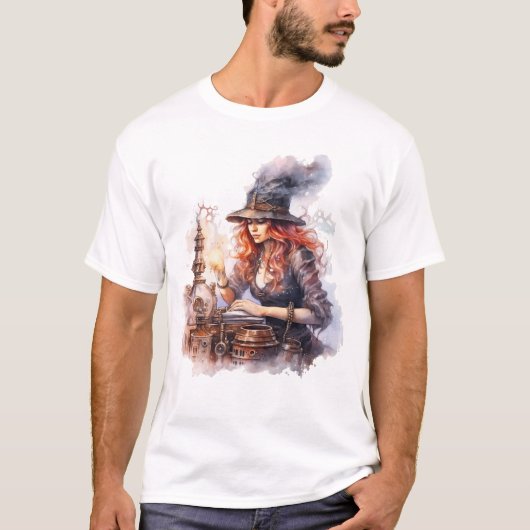 Camiseta (T-shirt) Halloween Steampunk T-shirt (Voorkant)