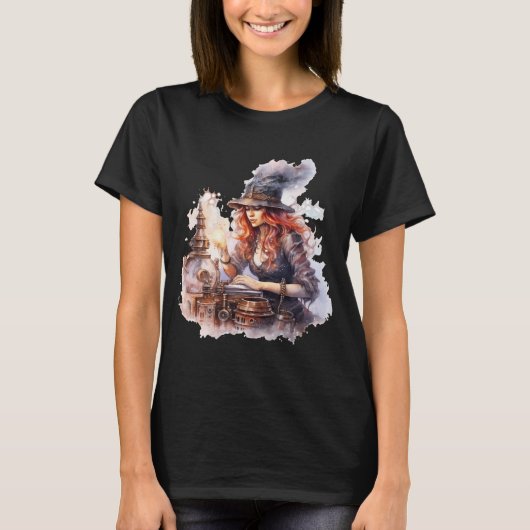 Camiseta (T-shirt) Halloween Steampunk T-shirt (Voorkant)