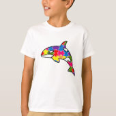 Camiseta (T-shirt) Infantil Quebra-Cabeça - Baleia T-shirt (Voorkant)