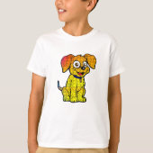 Camiseta (T-shirt) Infantil Quebra-Cabeça Cachorro T-shirt (Voorkant)