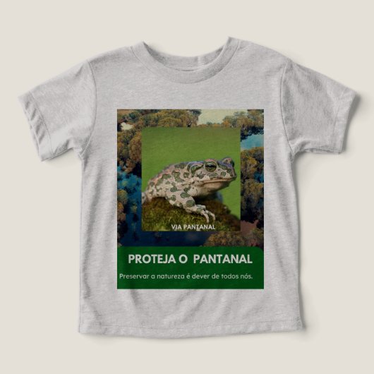 Camiseta Tri-blend para Bebês Via Pantanal Fashion (Design voorkant)