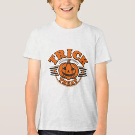 Camiseta "Trick or Treat" de Halloween para Niño Tri-Blend Shirt