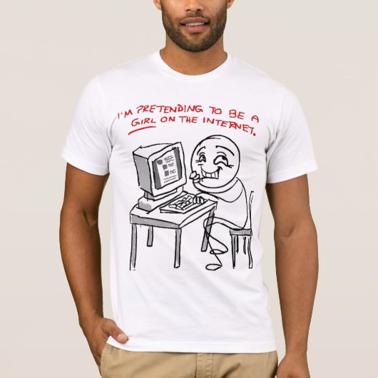 Camiseta Trolling at The Internet T-shirt (Voorkant)