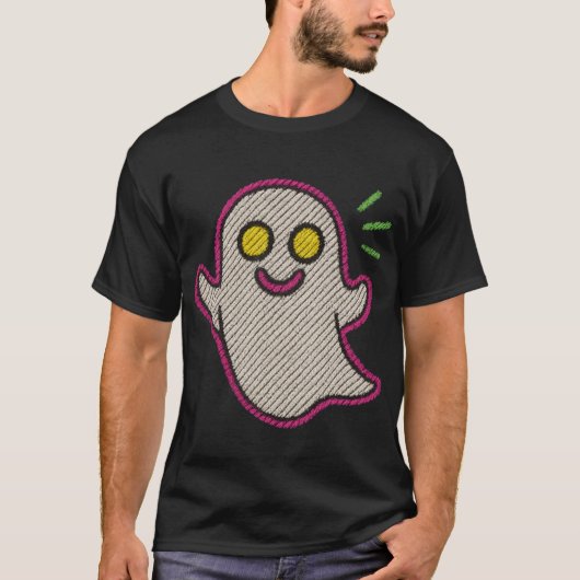 Camiseta unisex con fantasma bordado  t-shirt (Voorkant)