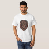 Camiseta Value - Leão Tribal | 100% Algodão T-shirt (Voorkant volledig)
