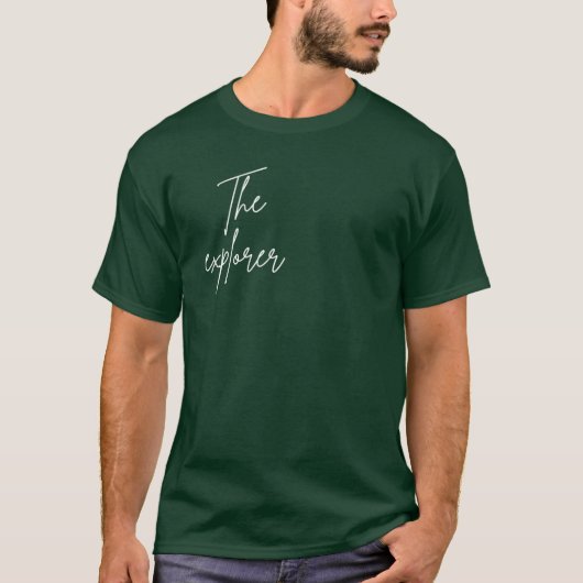 Camiseta Verde-Escuro Estampa "The Explorer" T-shirt (Voorkant)