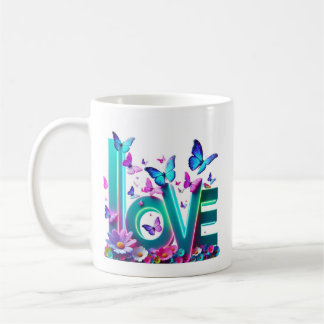 Camiseta Vibrant Love and Butterflies – Colorful F Koffiemok