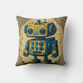 Camiseta vintaje cute robot steampunk friendly IA Kussen (Achterkant)