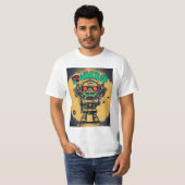 Camiseta vintaje robot steampunk IAs T-shirt (Voorkant volledig)