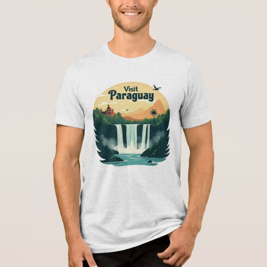 Camiseta "Visita Paraguay" Tri-Blend Shirt (Voorkant)