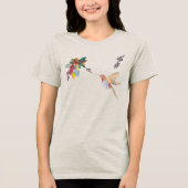 Camiseta Voo do Beija-Flor (desenho autoral) Tri-Blend Shirt (Voorkant)
