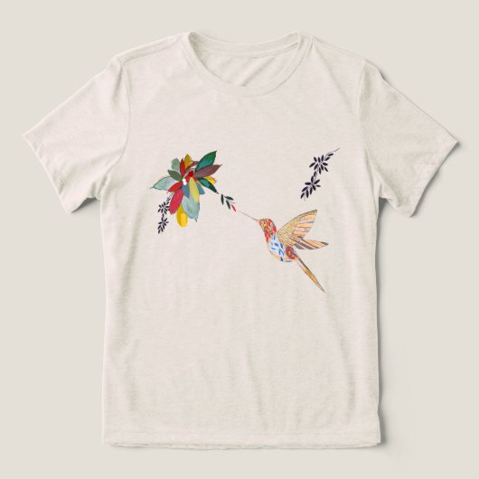 Camiseta Voo do Beija-Flor (desenho autoral) Tri-Blend Shirt (Design voorkant)