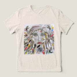 Camiseta Zodíaco Câncer (desenho autoral) Tri-Blend Shirt