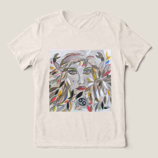 Camiseta Zodíaco Câncer (desenho autoral) Tri-Blend Shirt (Design voorkant)