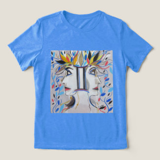 Camiseta Zodíaco Gêmeos (desenho autoral) Tri-Blend Shirt