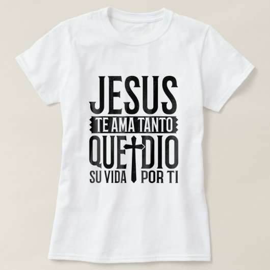 Camisetas Cristianas En Espanol Frases Biblia Jess T-shirt (Design voorkant)