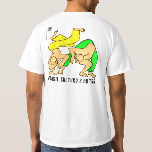 Camisetas Masculinas com desenhos de Capoeira T-shirt (Achterkant)