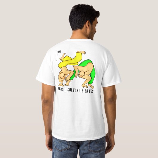 Camisetas Masculinas com desenhos de Capoeira T-shirt (Achterkant volledig)