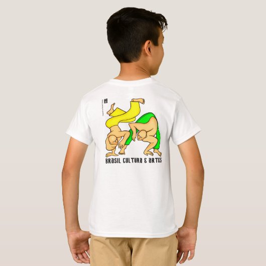 Camisetas para crianças com desenhos de capoeira t-shirt (Achterkant volledig)