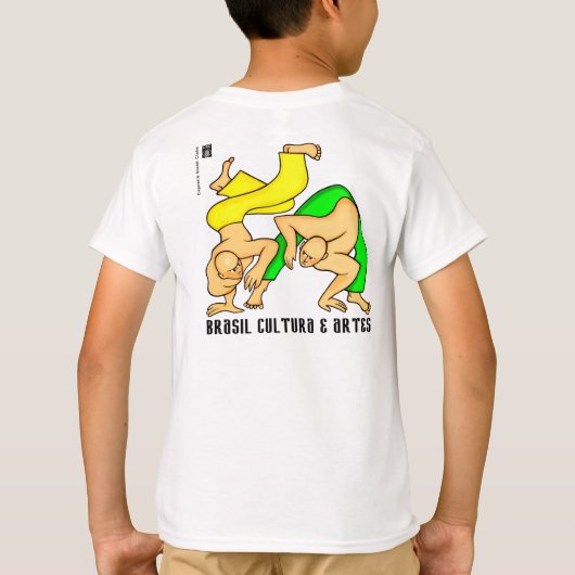 Camisetas para crianças com desenhos de capoeira t-shirt (Achterkant)